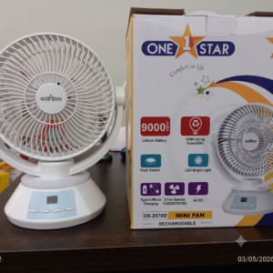 Darun Deals Home Page ONE STAR OS 2572D Mini Fan Rechargeable Table Fan