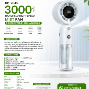 Darun Deals Home Page duration power Handheld High-Speed Mist Fan